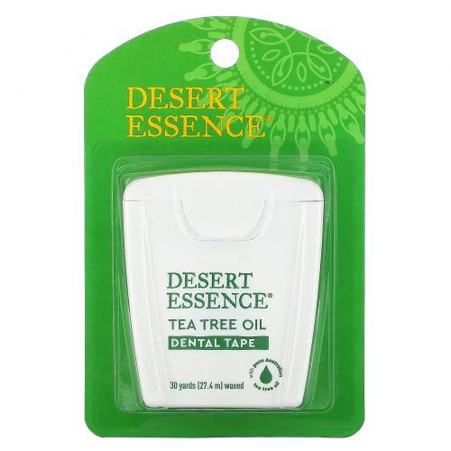 Desert Essence, Зубная лента, с маслом чайного дерева, вощеная, 30 ярдов (27,4 м)