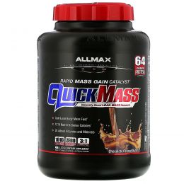 ALLMAX Nutrition, QuickMass, ускоритель для быстрого набора массы, шоколадное арахисовое масло, 6 фунтов (2,72 кг)