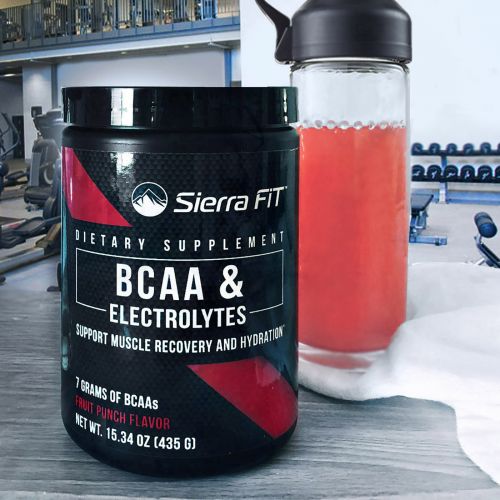 Sierra Fit, Аминокислоты с разветвленными цепями (BCAA) и электролиты, 7 г BCAA, фруктовый пунш, 435 г (15,34 унции)