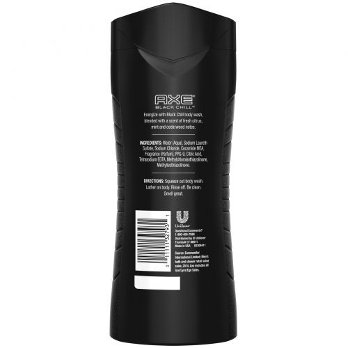 Axe, Body Wash, Clean + Fresh, Black Chill, 16 fl oz (473 ml)