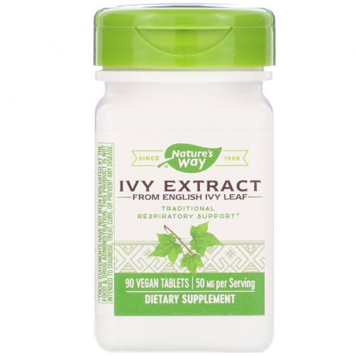 Nature's Way, Ivy Extract, Respiratory Health, 50 mg, 90 Tablets
