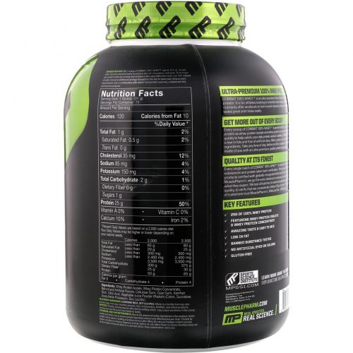 Muscle Pharm, Combat, 100% сывороточный протеин, клубника, 80 унции (2269 г)