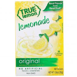 True Citrus Company, True Lemon, Настоящий лимонад, 10 пакетов, 1,06 унц. (30 г)