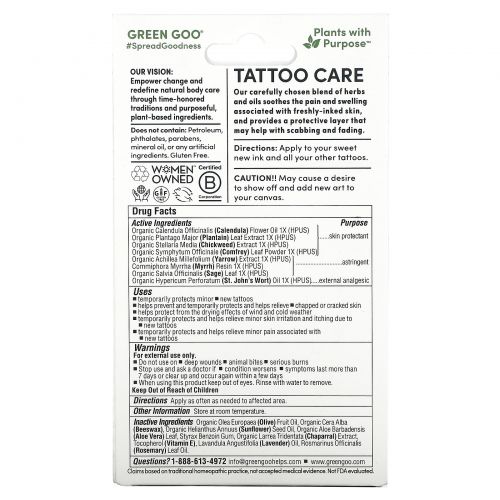 Green Goo, Tattoo Care Salve, 1.82 oz (51.7 g)