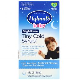 Hyland's, Детский сироп от простуды Nighttime Tiny Cold Syrup, 4 жидких унции (118 мл)