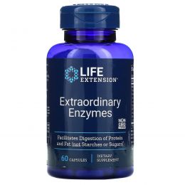 Life Extension, Дополнительные ферменты, 60 капсул