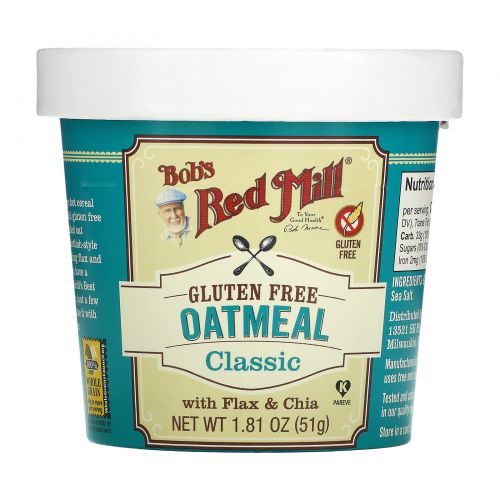 Bob's Red Mill, Oatmeal, Classic, With Flax & Chia, 1.81 oz (51 g)