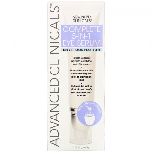 Advanced Clinicals, Complete 5-in-1 Eye Serum, Multi-Correction, 2 fl oz (59 ml)