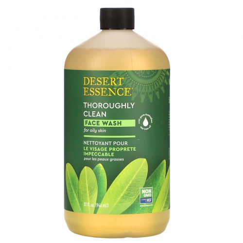 Desert Essence, Thoroughly Clean Face Washc для чистки лица- оригинальный, для жирной и комбинированной кожи, 946 мл