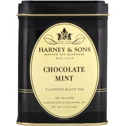 Harney & Sons, Черный чай с шоколадом и мятой, 4 унции