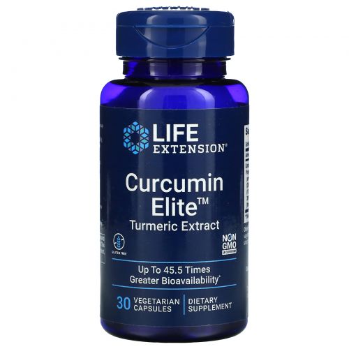 Life Extension, Curcumin Elite, экстракт куркумы, 30 растительных капсул