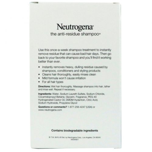 Neutrogena, The Anti-Residue Shampoo, Для всех типов волос, 6 унций (175 мл)