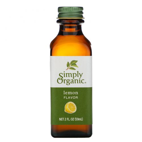 Simply Organic, Лимонный ароматизатор, 2 жидких унций (59 мл)