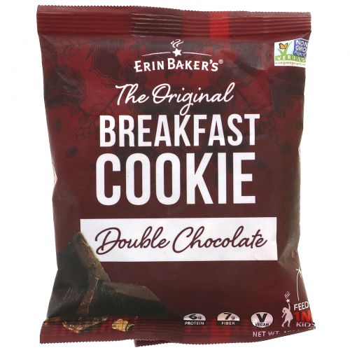 Erin Baker's, The Original Breakfast Cookie, Double Chocolate Chunk, 12 Cookies, 3 oz (85 g) Each