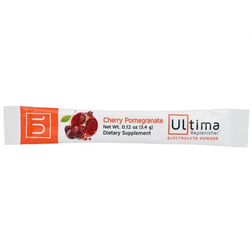 Ultima Health Products, "Предельный восполнитель", порошок электролитов со вкусом вишни и граната, 20 пакетиков, 0,12 унции (3,4 г)