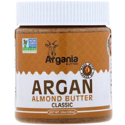 Argania Butter, Миндальная паста с аргановым маслом, классическая, 284 г