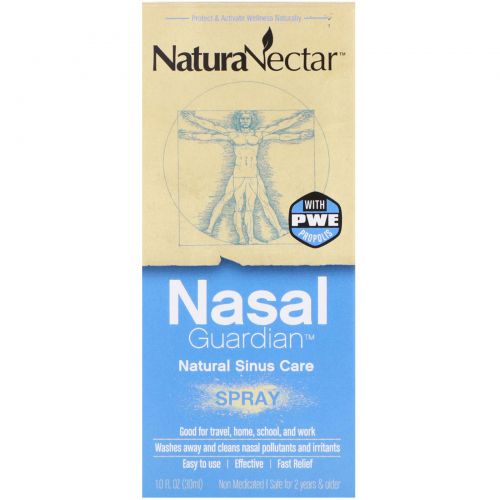 NaturaNectar, Назальный спрей Nasal Guardian, 1,0 жидкая унция (30 мл)