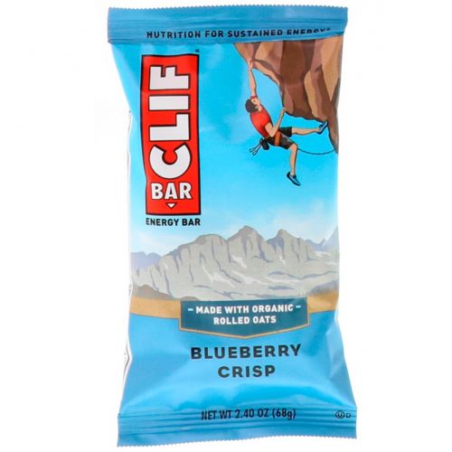 Clif Bar, Energy Bar, Blueberry Crisp, 12 Bars, 2.4 oz (68 g) Each