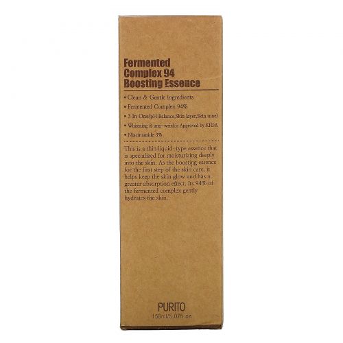 Purito, Fermented Complex 94 Boosting Essence, 5.07 fl oz (150 ml)