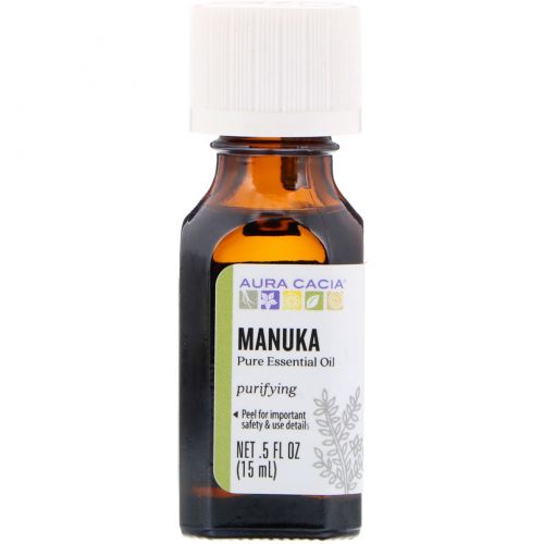 Aura Cacia, Pure Essential Oil, Manuka, .5 fl oz (15 ml)