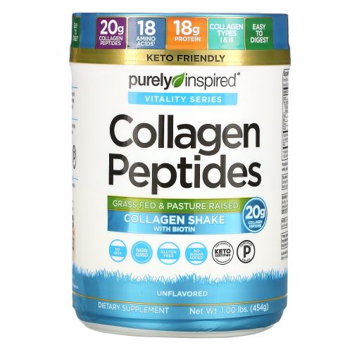 Purely Inspired, Collagen Peptides, Unflavored, 1.00 lb (454 g)