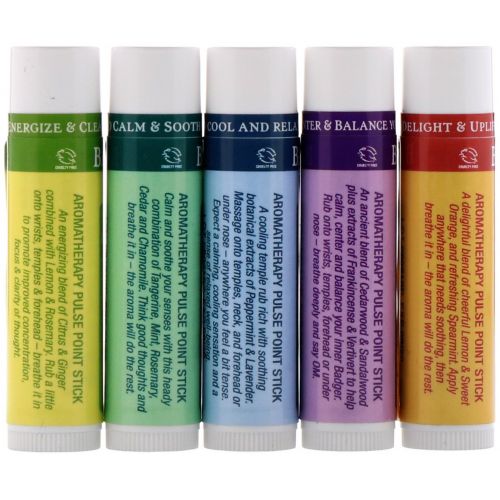 Badger Company, Aromatherapy Travel Kit, 5 Pack, .15 oz (4.3 g) Each