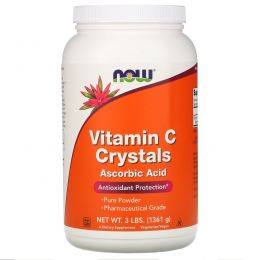 Now Foods, Витамин C в кристаллах, 3 фунта (1361 г)