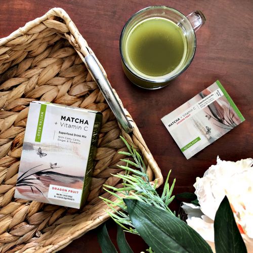 Matcha Road, Матча + витамин С, смесь для приготовления напитка из суперпродуктов со вкусом питайи, 10 пакетиков по 5 г (0,18 унции)