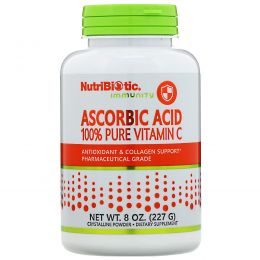 NutriBiotic, Аскорбиновая кислота, 100% чистый витамин C, кристаллический порошок, 8 унций (227 г)