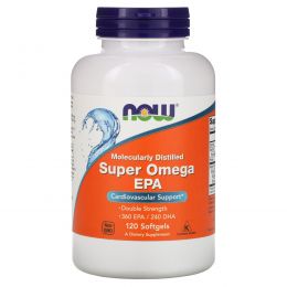 Now Foods, Super EPA, Молекулярно дистиллирован, 120 Капсул