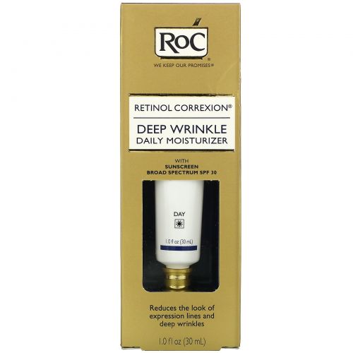 RoC, Retinol Correxion, Deep Wrinkle Daily Moisturizer, SPF 30, 1.0 fl oz (30 ml)