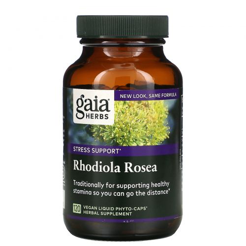 Gaia Herbs, Родиола розовая, 120 растительных жидких фито-капсул