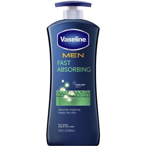 Vaseline, Быстро впитывающийся лосьон для лица и тела Men, 600 мл