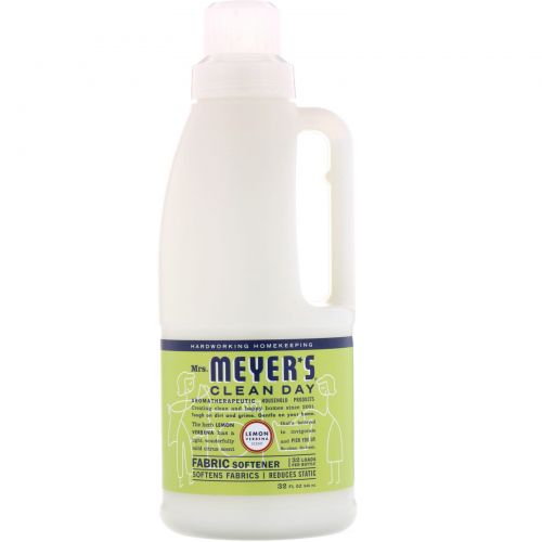 Mrs. Meyers Clean Day, Смягчитель для тканей, аромат вербены лимонной, 32 жидкие унции (946 мл)