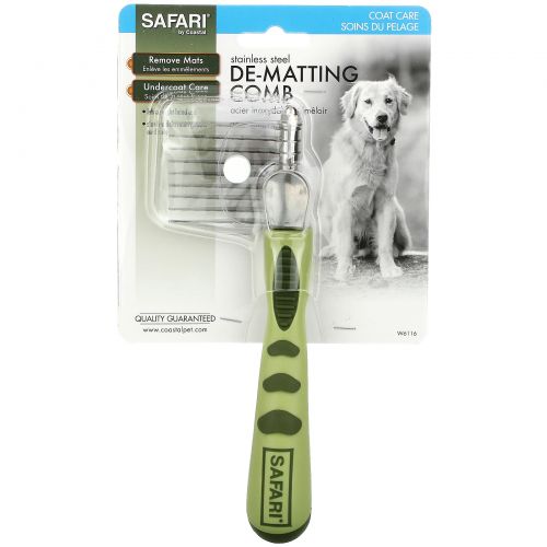 Safari, Dog Dematting Comb for Long or Coarse Hair, 1 Comb