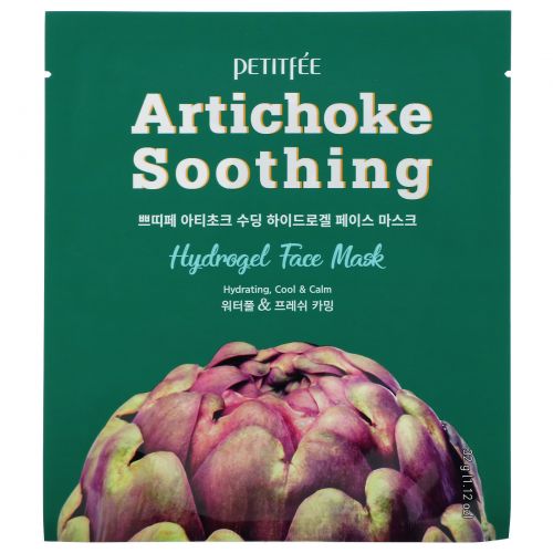 Petitfee, Artichoke Soothing, Hydrogel Face Mask, 5 Sheets, 1.12 oz (32 g) Each