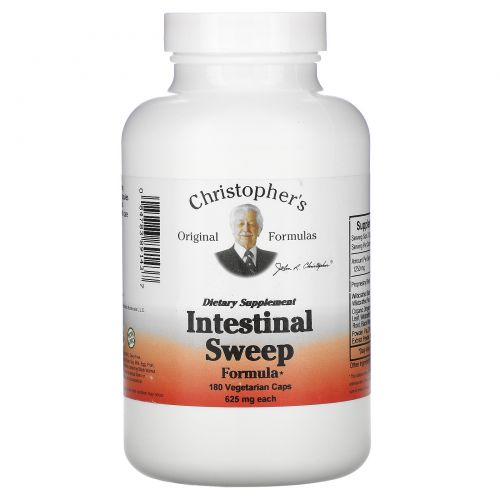 Christopher's Original Formulas, Препарат для очистки желудочно-кишечного тракта, 625 мг, 180 растительных капсул