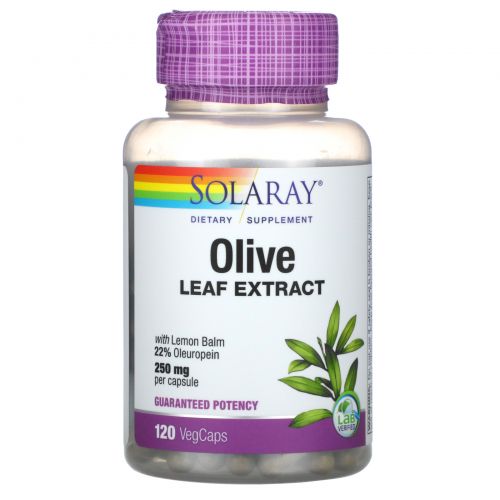 Solaray, Olive Leaf Extract, 250 mg, 120 Vegetarian Capsules