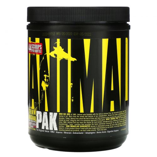 Universal Nutrition, Витаминный комплекс Original Animal Pak, спортивное питание в порошке Animal, с вишневым вкусом, 369 г