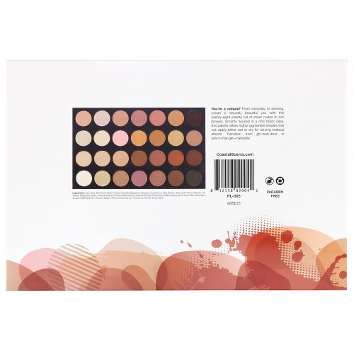 Coastal Scents, Палетка из 28 нейтральных оттенков, 45 г
