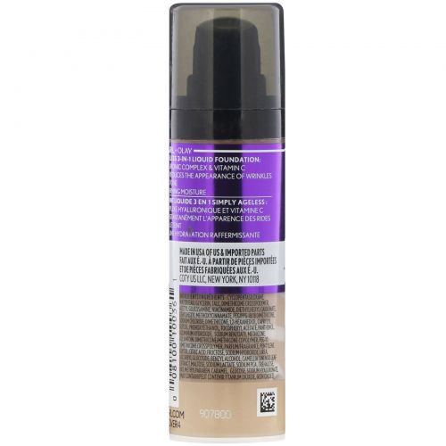 Covergirl, Olay Simply Ageless, тональная основа 3 в 1, оттенок 210 «Классическая слоновая кость», 30 мл (1 жидк. унция)