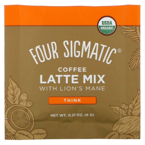 Four Sigmatic, Mushrooms Coffee Latte Mix, 10 Packets, 0.21 oz (6 g) Each