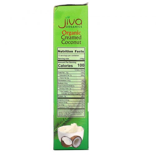 Jiva Organics, Organic Creamed Coconut, 7 oz (200 g)