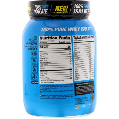 BPI Sports, ISO HD, 100% Pure Isolate Protein, Chocolate Brownie, 1.6 lbs (736 g)