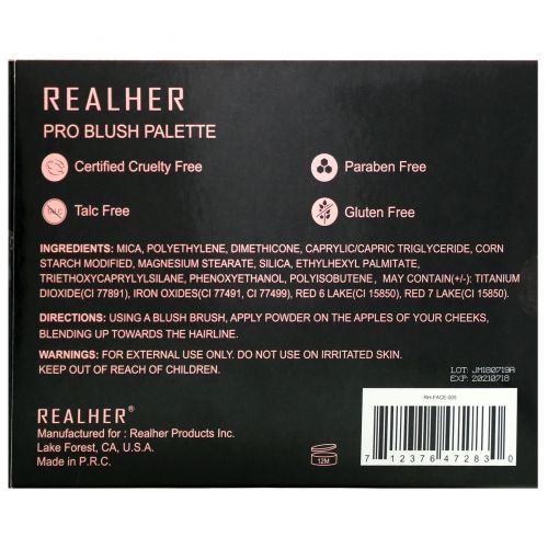 RealHer, You Are Brilliant, Pro Blush Palette, 0.66 oz (18 g)