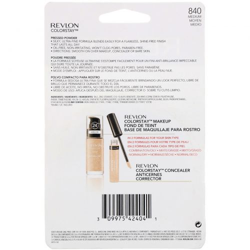 Revlon, Компактная пудра Colorstay, оттенок 840 средний, 8,4 г