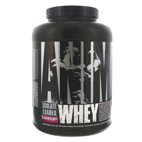 Universal Nutrition, Animal Whey  Isolate Loaded, Strawberry, 5 lbs (2.3 kg)