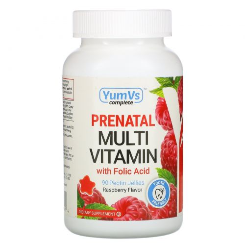 YumV's, Витамины для беременных с фолиевой кислотой, ягодный вкус, 90 желейных таблеток