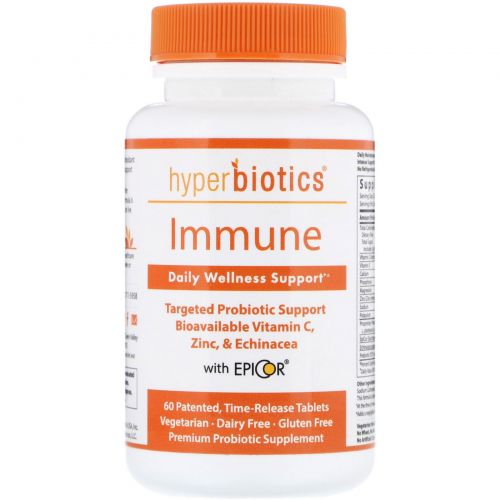 Hyperbiotics, Immune, Advanced Immune Formula, 4 Billion CFU, 60 Time-Release Tablets