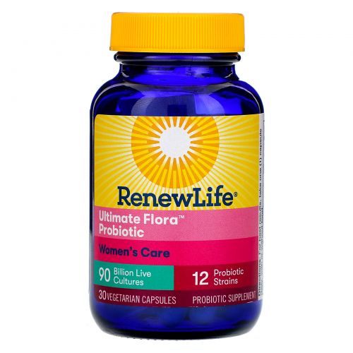 Renew Life, Ultimate Flora, полный комплекс для женщин, 90 миллиардов, 30 вегетарианских капсул